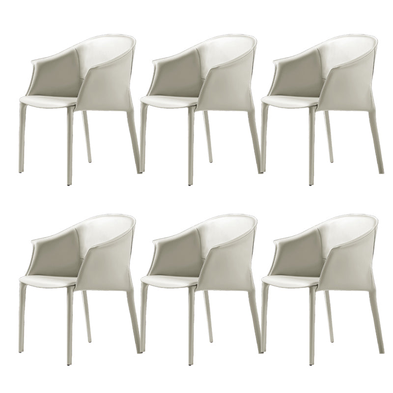 Modern Dining Room Dining Chair Faux Leather Arm Parsons Chair