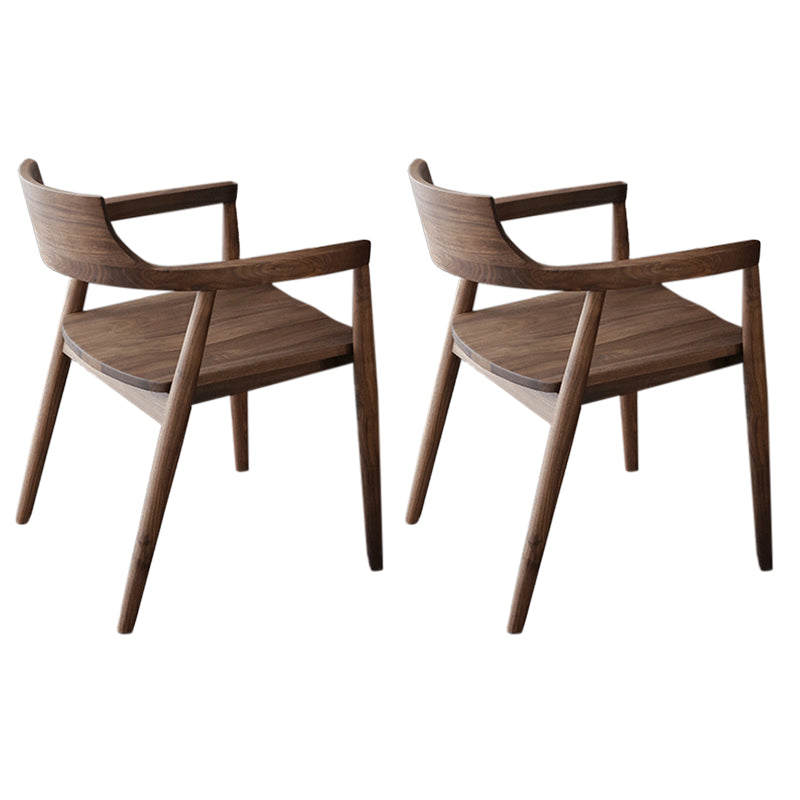 Contemporary 1/2/5 Pieces Furniture Round Solid Wood Dining Set in Brown