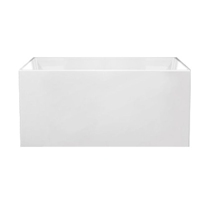 Rectangular Soaking Acrylic Bathtub Antique Finish Back to Wall Bath