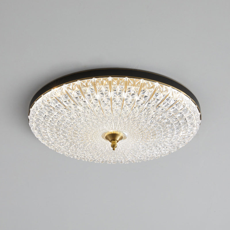 Contemporary Golden/Black Single Flush Mount Lighting LED Acrylic Ceiling Light