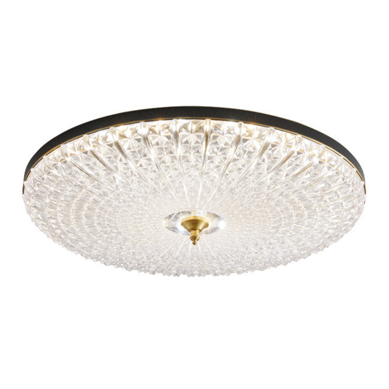 Contemporary Golden/Black Single Flush Mount Lighting LED Acrylic Ceiling Light