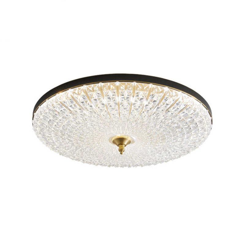 Contemporary Golden/Black Single Flush Mount Lighting LED Acrylic Ceiling Light