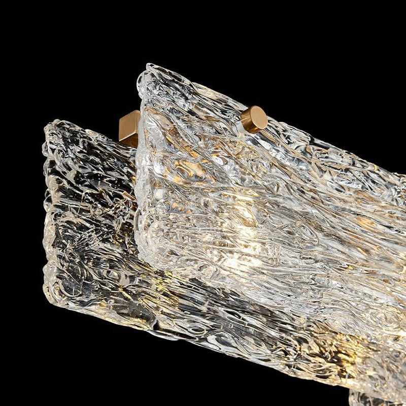 5-Light Modern Golden Kitchen Island Lighting Glass Ceiling Light for Bedroom