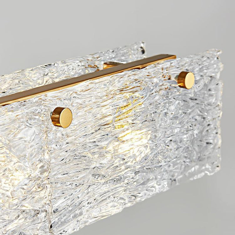 5-Light Modern Golden Kitchen Island Lighting Glass Ceiling Light for Bedroom