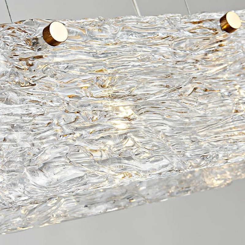 5-Light Modern Golden Kitchen Island Lighting Glass Ceiling Light for Bedroom