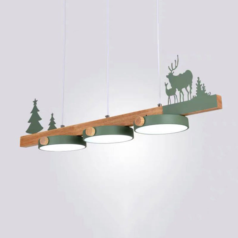 Modern Island Light Colorful Metallic Hanging Lighting Fixture for Dining Room