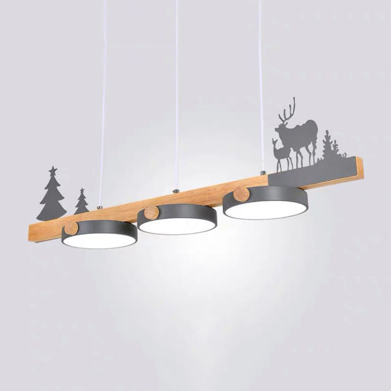 Modern Island Light Colorful Metallic Hanging Lighting Fixture for Dining Room
