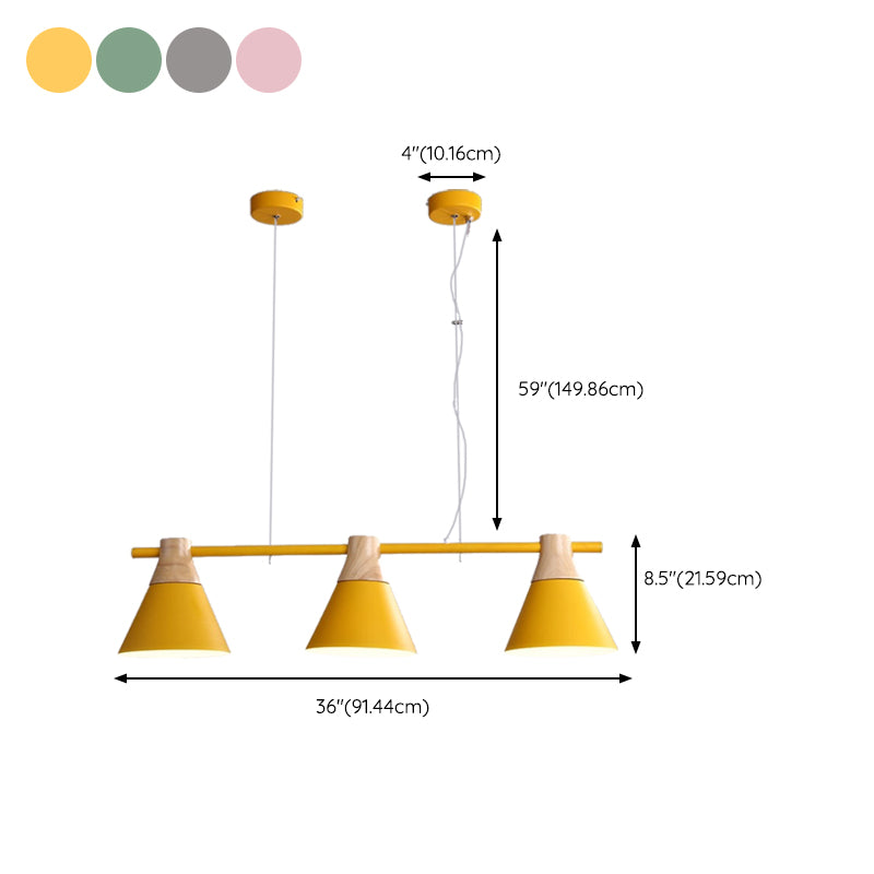 Contemporary Island Light Colorful Hanging Lighting Fixture for Dining Room