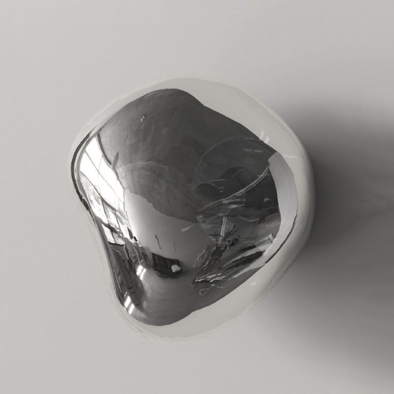 Unique 1 - Light Wall Light Fixture Modern Glass Wall Sconce in Sliver / Amber