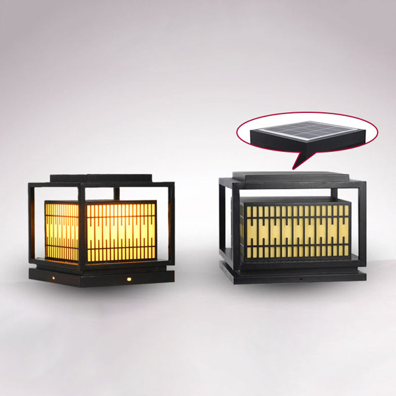 Modern LED Pillar Lighting Fixture Creative Solar Light for Yard