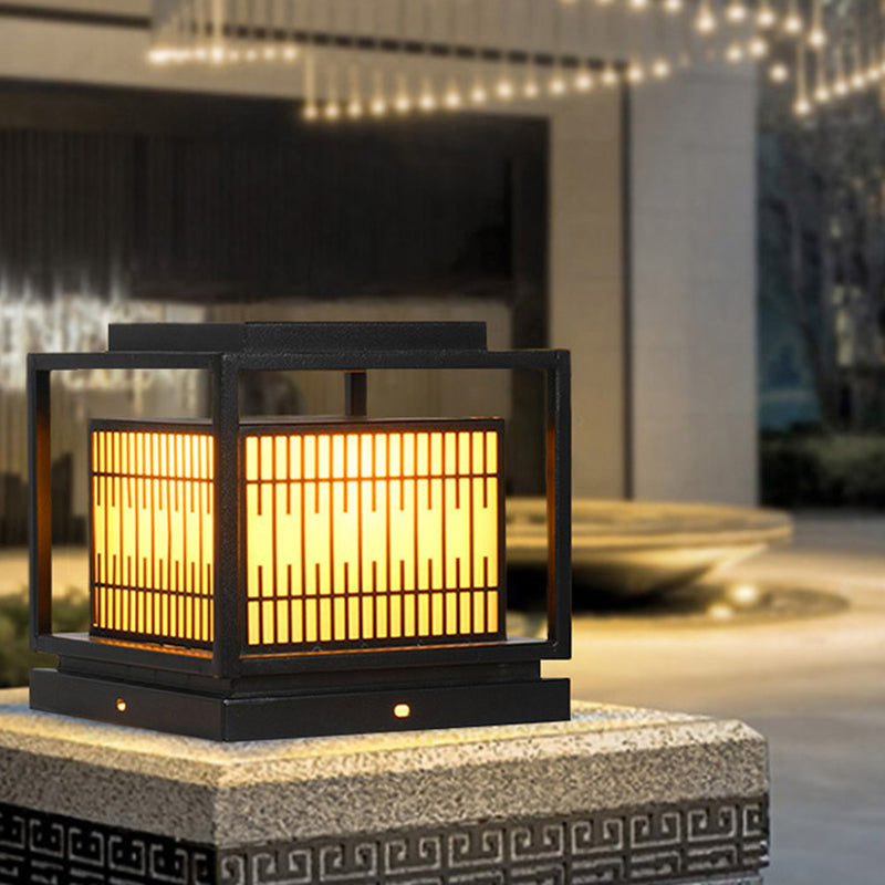 Modern LED Pillar Lighting Fixture Creative Solar Light for Yard