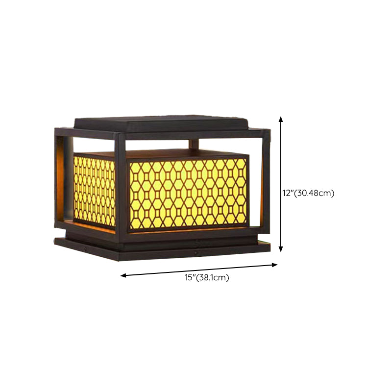 Modern LED Pillar Lighting Fixture Creative Solar Light for Yard