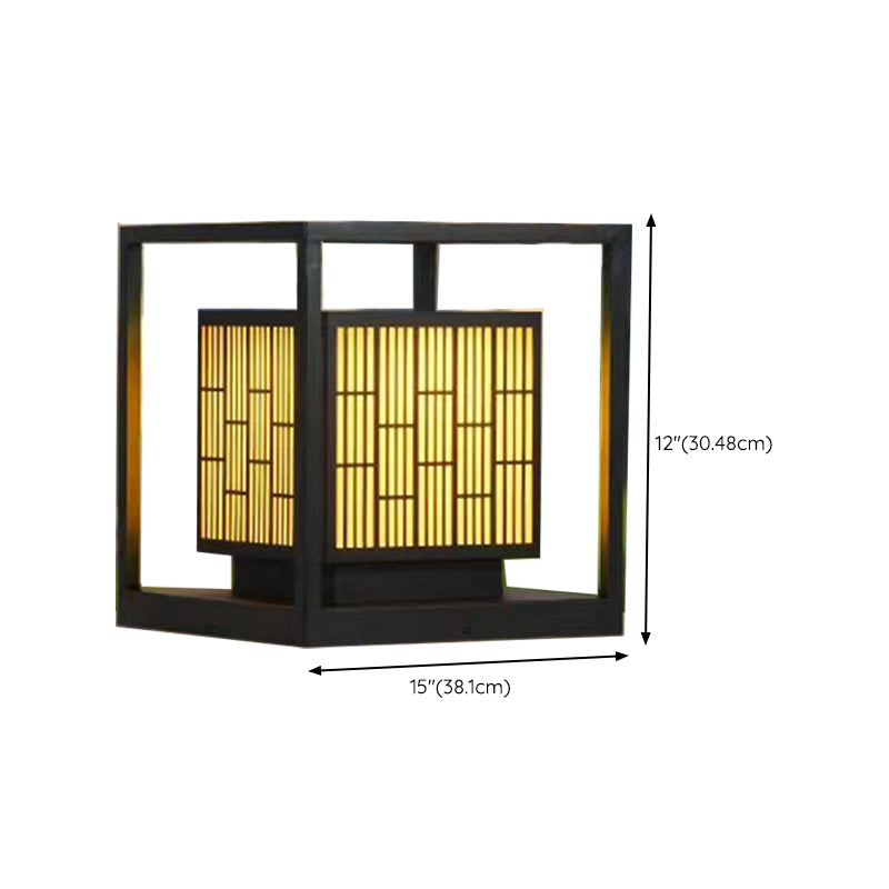 Modern LED Pillar Lighting Fixture Creative Solar Light for Yard