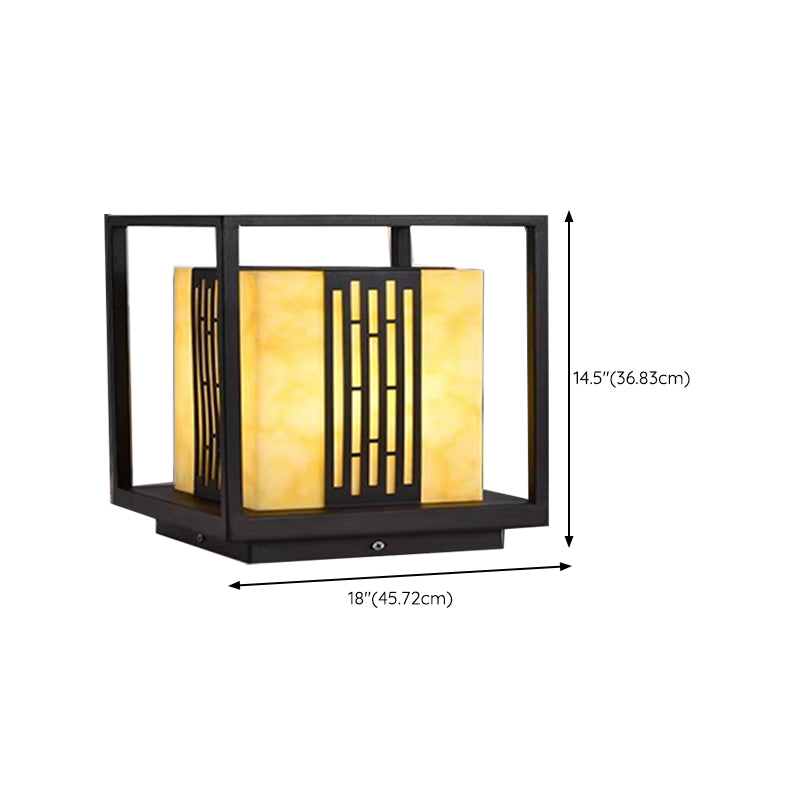 Modern LED Pillar Lighting Fixture Creative Solar Light for Yard