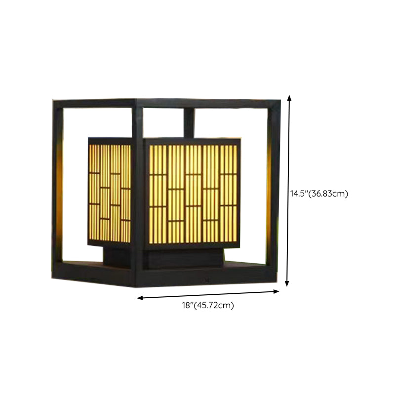 Modern LED Pillar Lighting Fixture Creative Solar Light for Yard