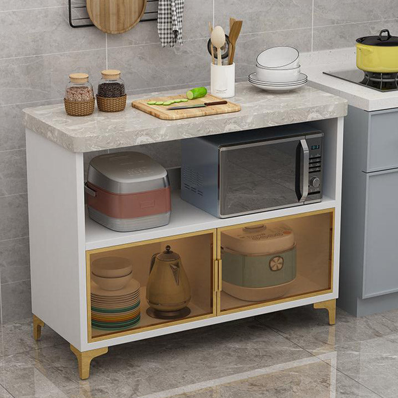 Dining Room Kitchen Island Table Marble Stationary Kitchen Island