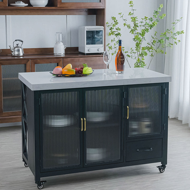 Modern Kitchen Island Table Dining Room Kitchen Island with Storage Cabinet