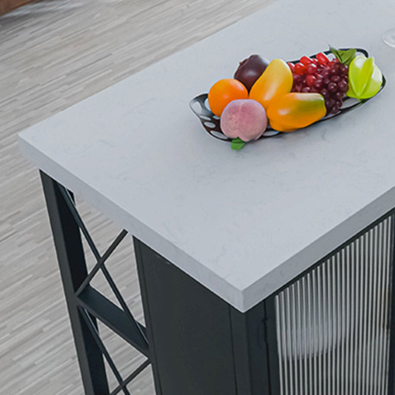 Modern Kitchen Island Table Dining Room Kitchen Island with Storage Cabinet