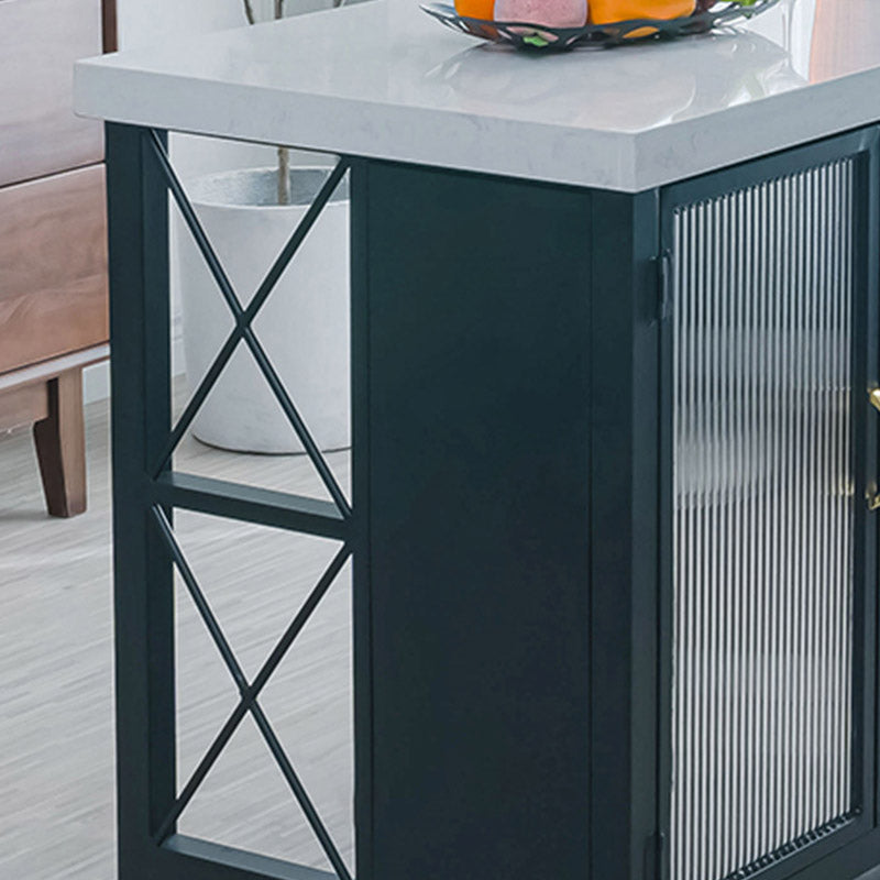 Modern Kitchen Island Table Dining Room Kitchen Island with Storage Cabinet