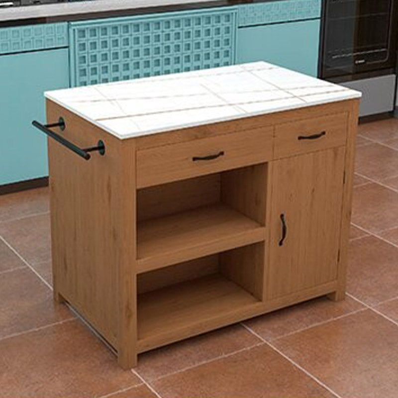 Modern Kitchen Island Table Dining Room Prep Table with Drawer
