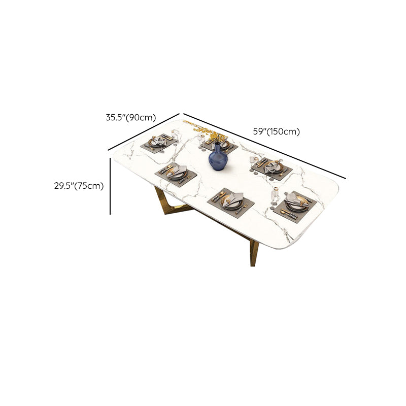 Glam Style Dining Room Dinner Table Gold Base Luxury Dining Table