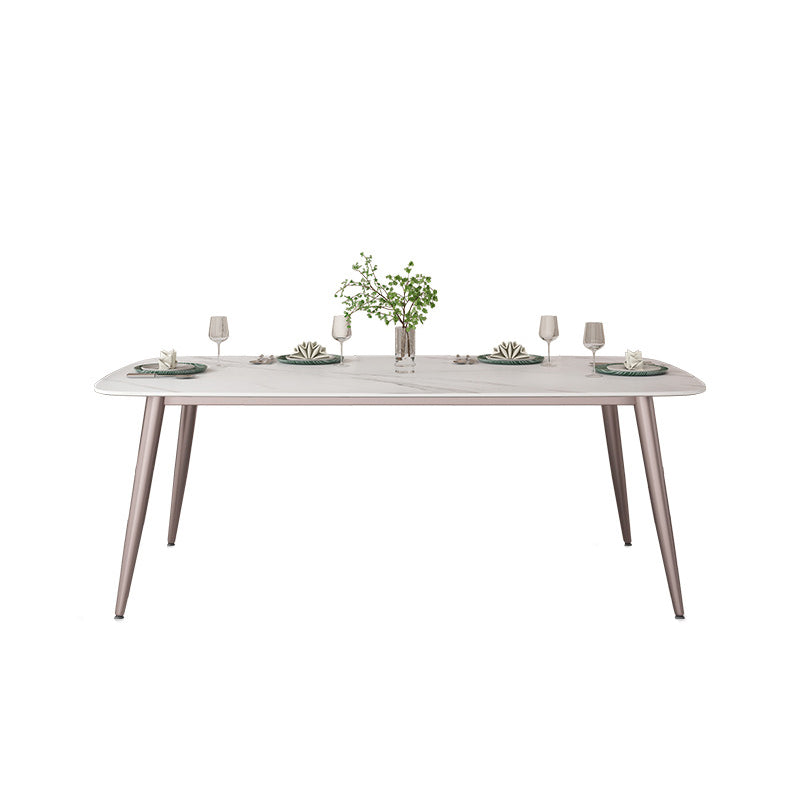 Metal Base Dining Table Tripod Stone Home Kitchen Dining Table
