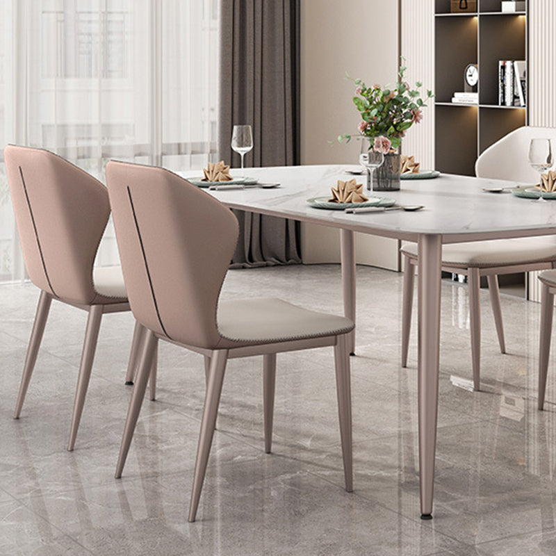 Metal Base Dining Table Tripod Stone Home Kitchen Dining Table