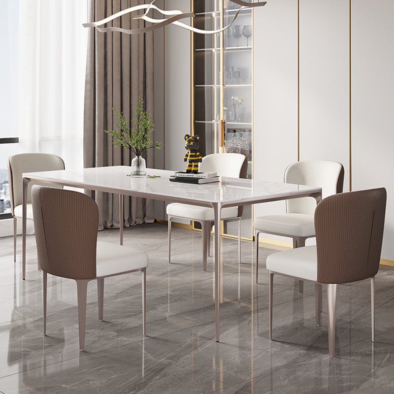 Home Glam Style Dining Table Rectangle Acrylic Base Dining Table