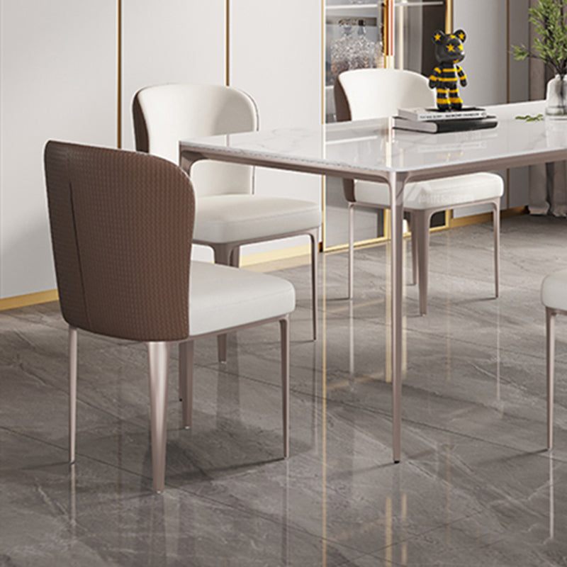 Home Glam Style Dining Table Rectangle Acrylic Base Dining Table