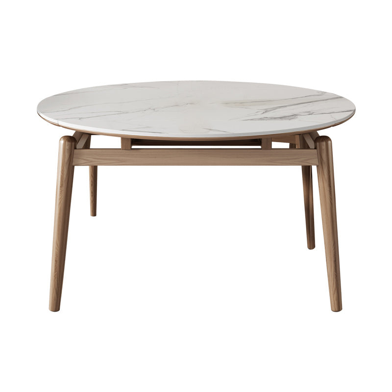 Home Dinner Room Kitchen Table Stone Extendable Dining Table