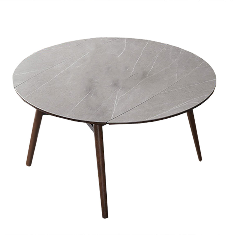 Contemporary Style 1/4/5/7 Pieces Dining Chairs Set Stone Round Furniture in Gray