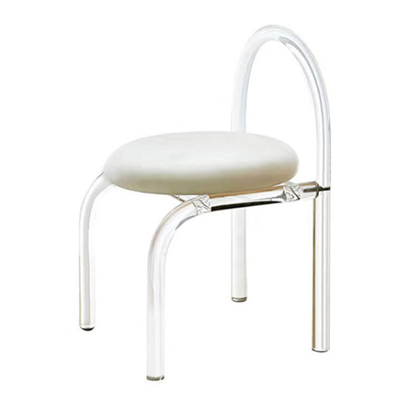 Contemporary Style 1/2/7 Pieces Dining Chairs Set Rectangle Stone Furniture in White