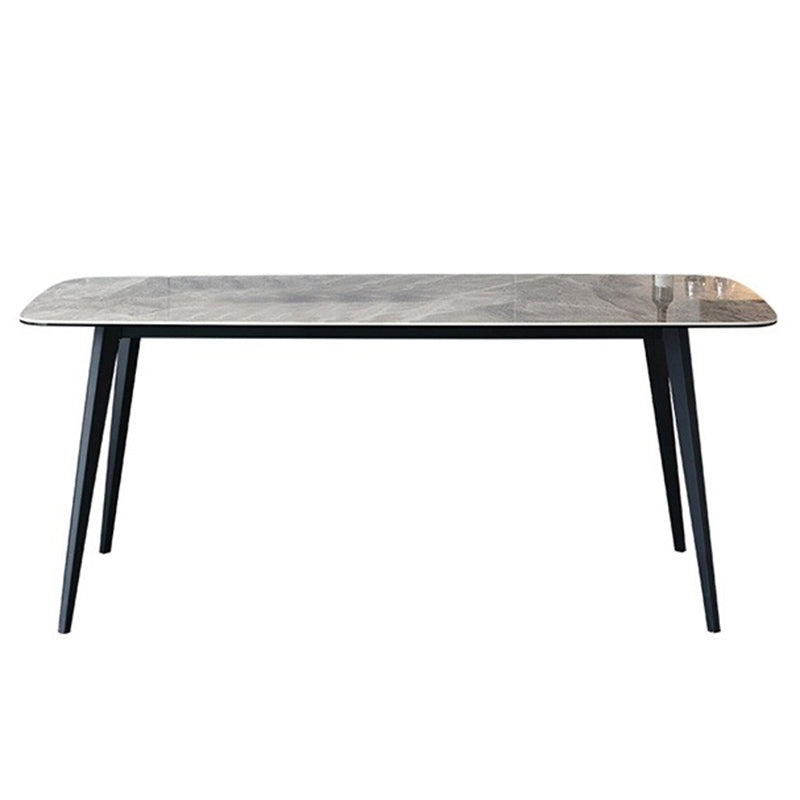 Contemporary Style 1/2/3/5/7 Pieces Dining Chairs Set Rectangle Stone Furniture in Gray