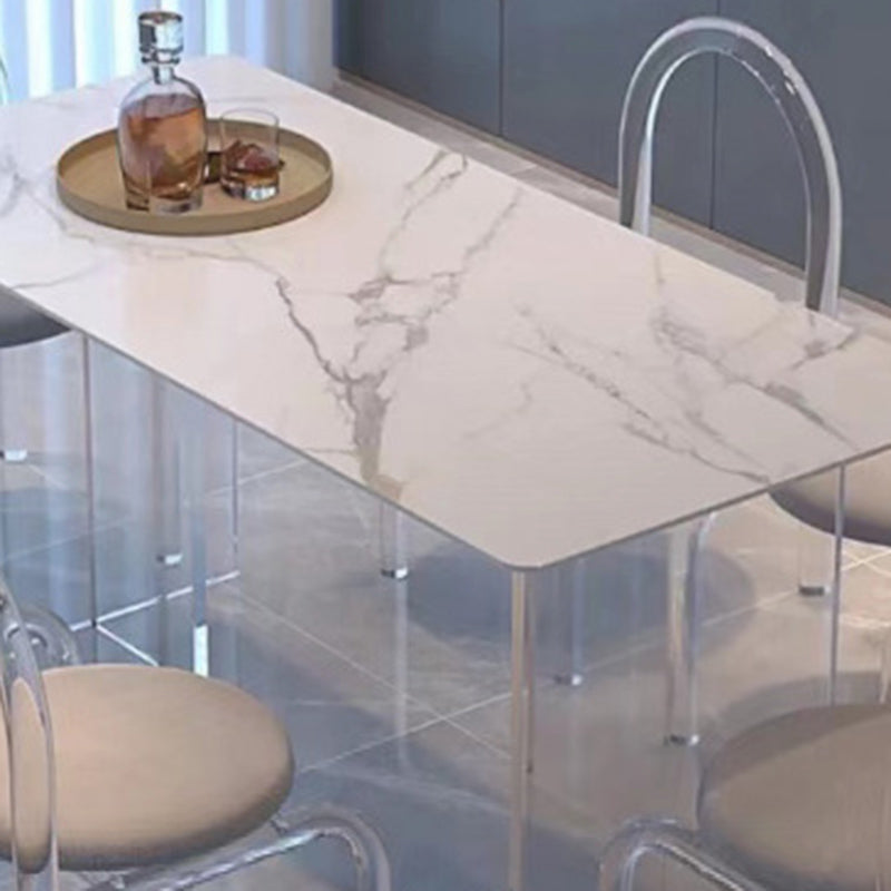 Modern 1/7 Pieces Dining Set Stone Rectangle Dining Table for Kitchen