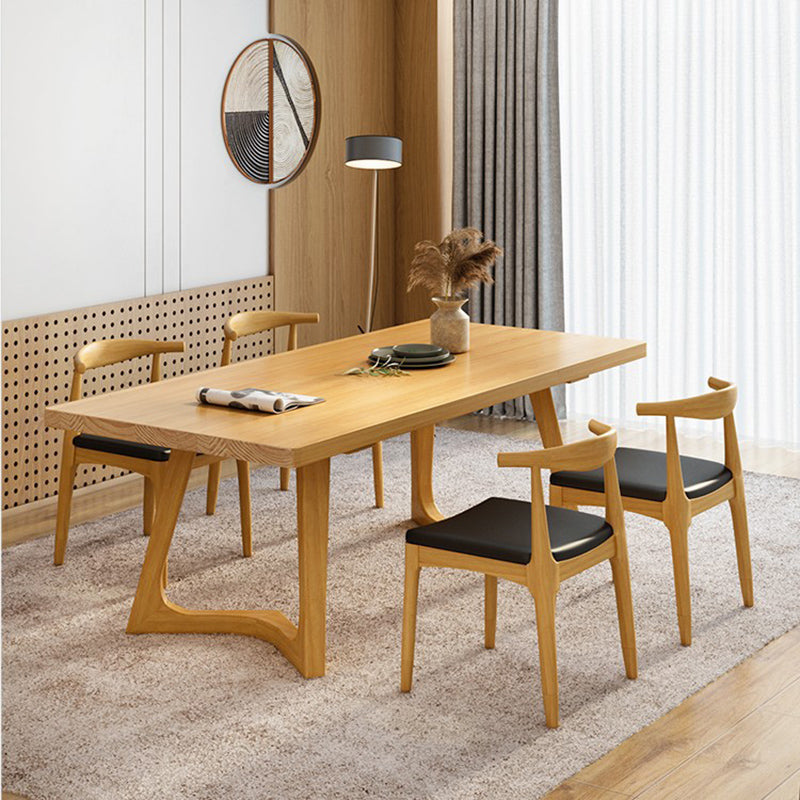 Modern 1/5/7 Pieces Dining Set Rectangle Pine Wood Dining Table for Kitchen Dining Room
