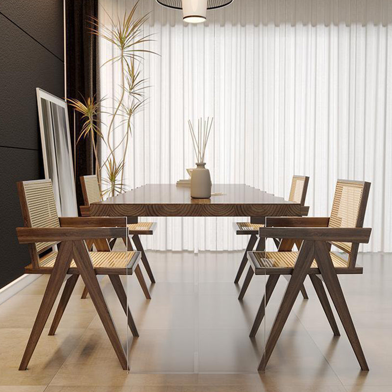 Modern 1/5/7 Pieces Dining Set Rectangle Wood Dining Table for Dining Room Kitchen