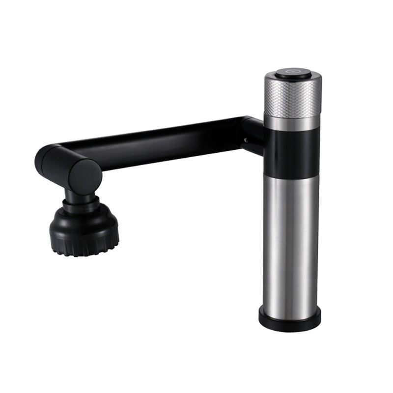 Modern Vessel Faucet Stainless Steel Single Handle Bendable Vessel Faucet