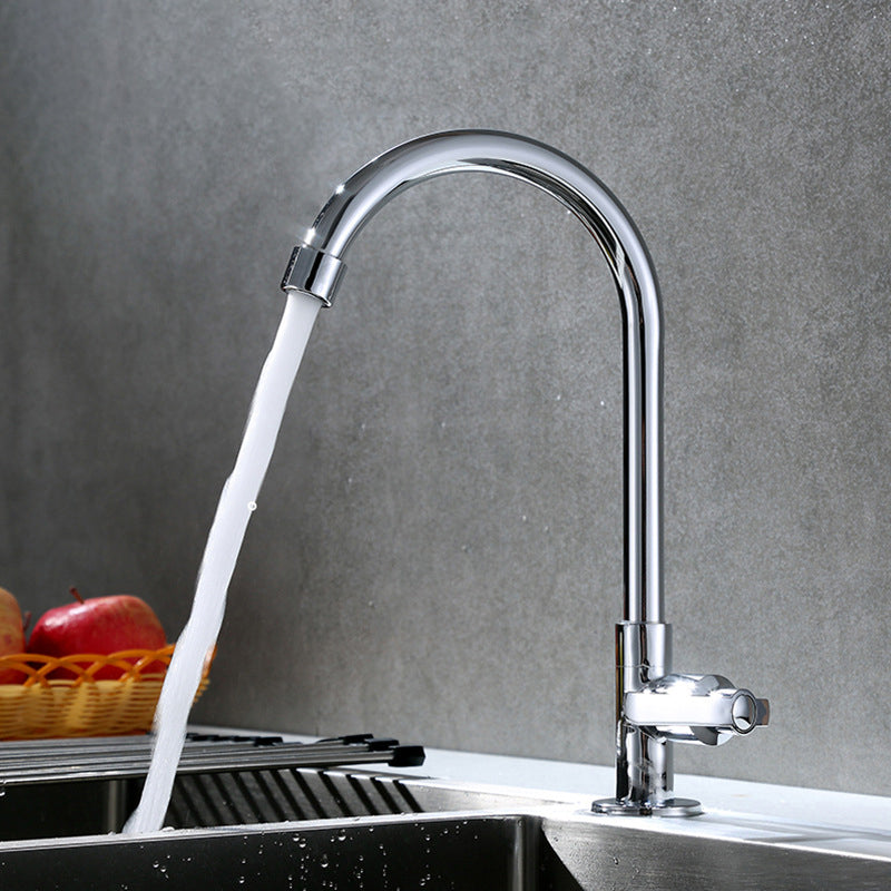 Contemporary Single Handle Faucet Standard Kitchen Faucet Pull down 1-Hold  Water Filler