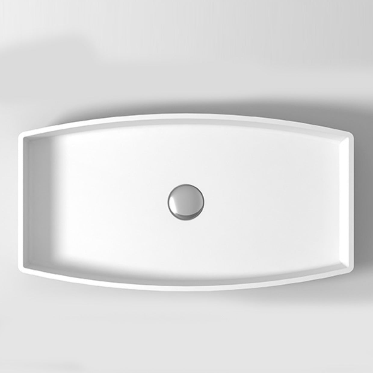 Modern Bathroom Sink Man Made Rock Rectangular Vessel Lavatory Sink(Not Included Faucet)