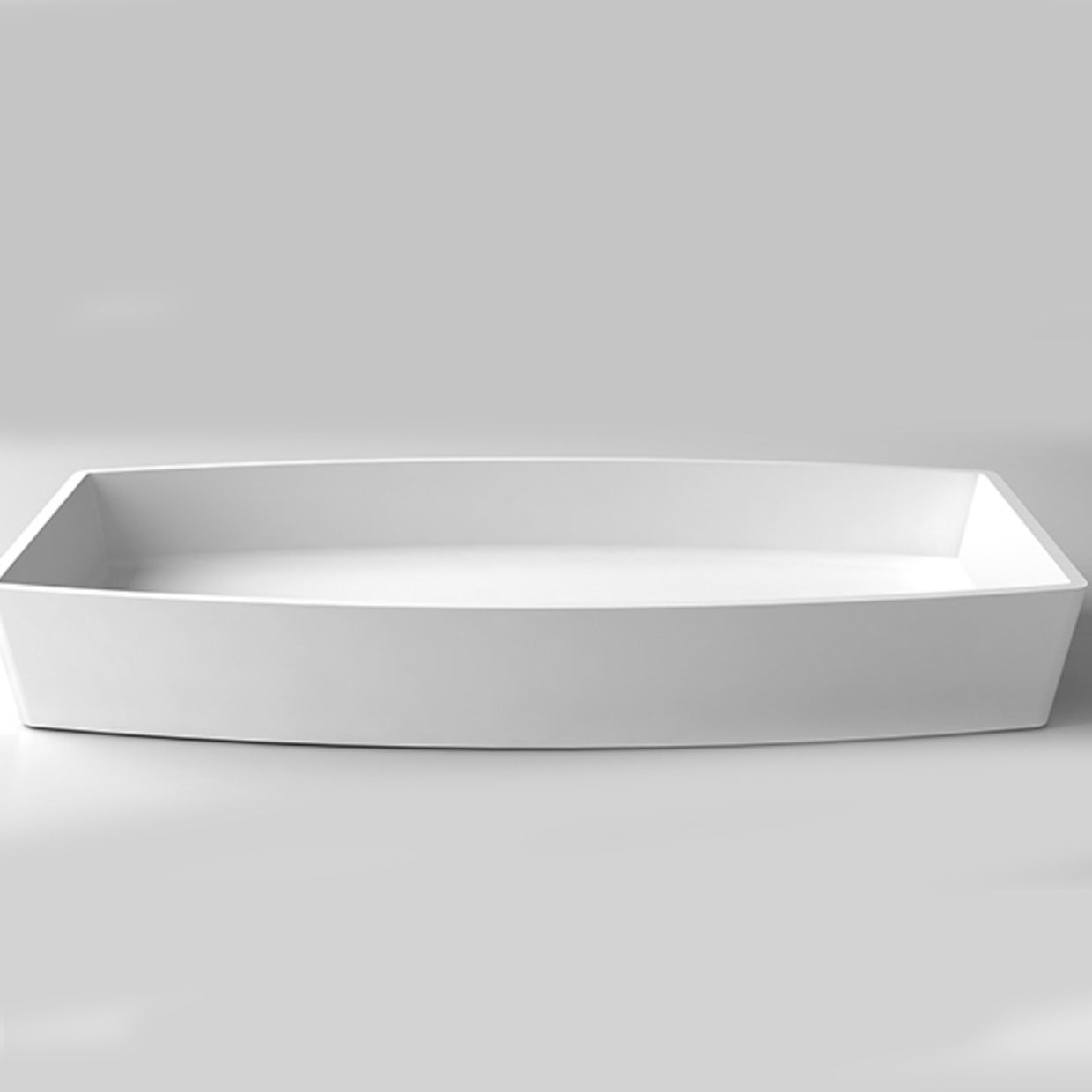Modern Bathroom Sink Man Made Rock Rectangular Vessel Lavatory Sink(Not Included Faucet)