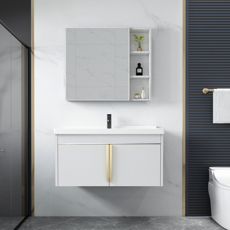 Contemporary Wall Mount Bath Vanity Mirror Cabinet Vanity Cabinet with Storage Shelving