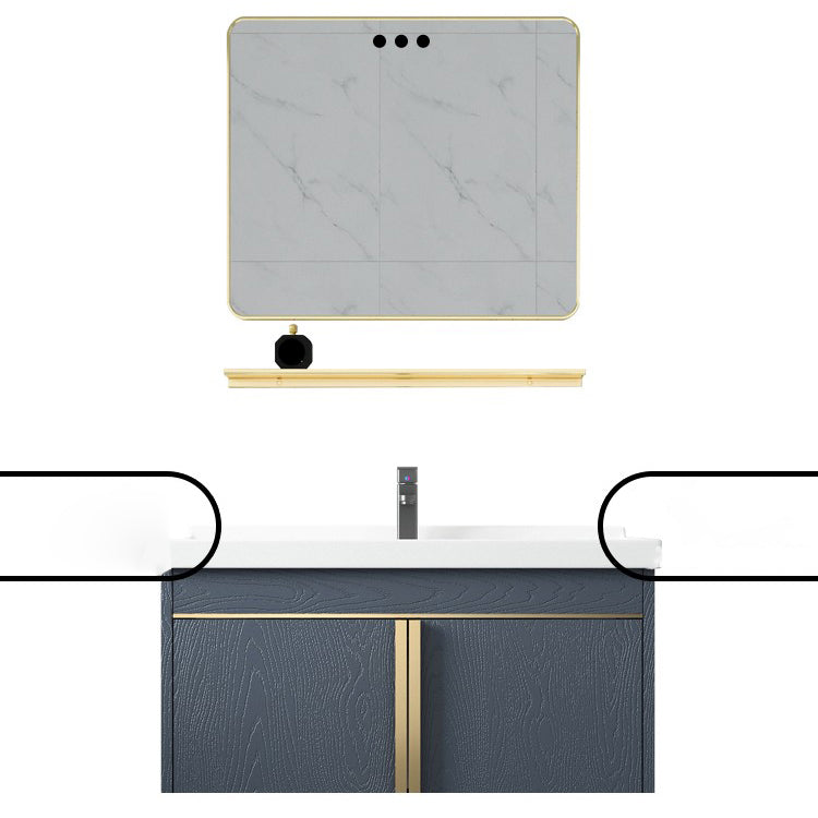 Contemporary Wall Mount Bath Vanity Mirror Cabinet Vanity Cabinet with Storage Shelving