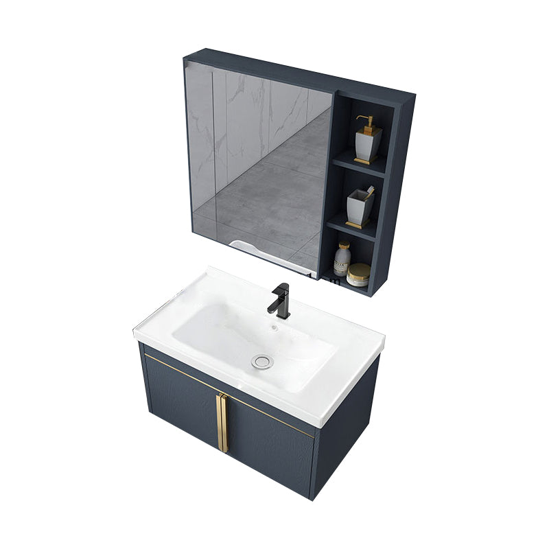 Contemporary Wall Mount Bath Vanity Mirror Cabinet Vanity Cabinet with Storage Shelving