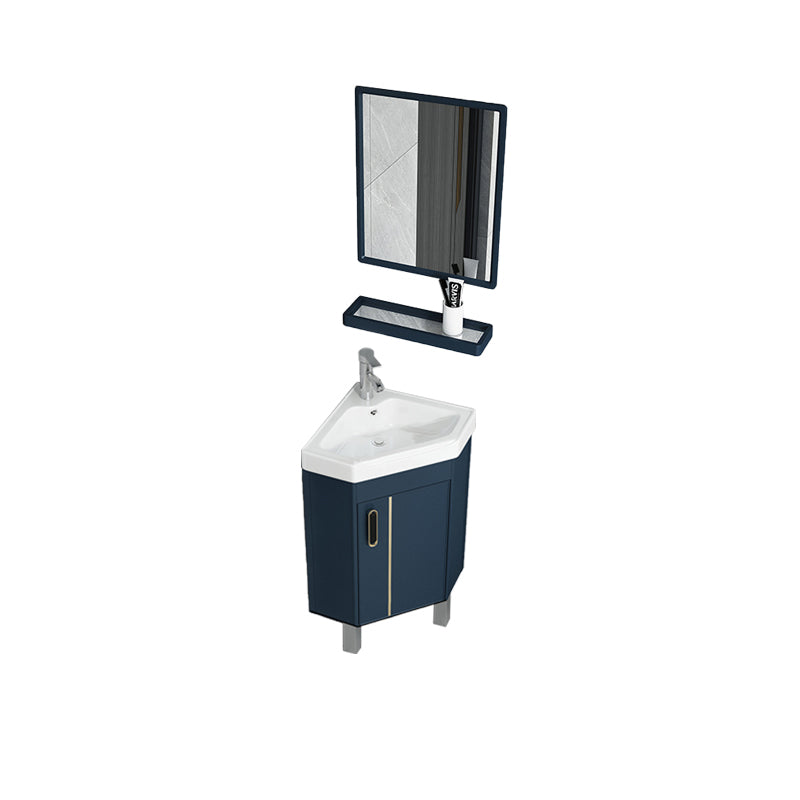 Contemporary Sink Vanity Triangular Wall Mounted Corner Bath Vanity