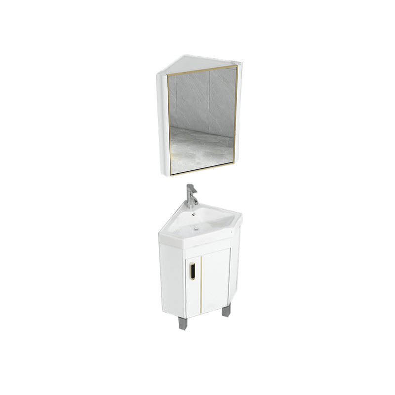 Contemporary Sink Vanity Triangular Wall Mounted Corner Bath Vanity
