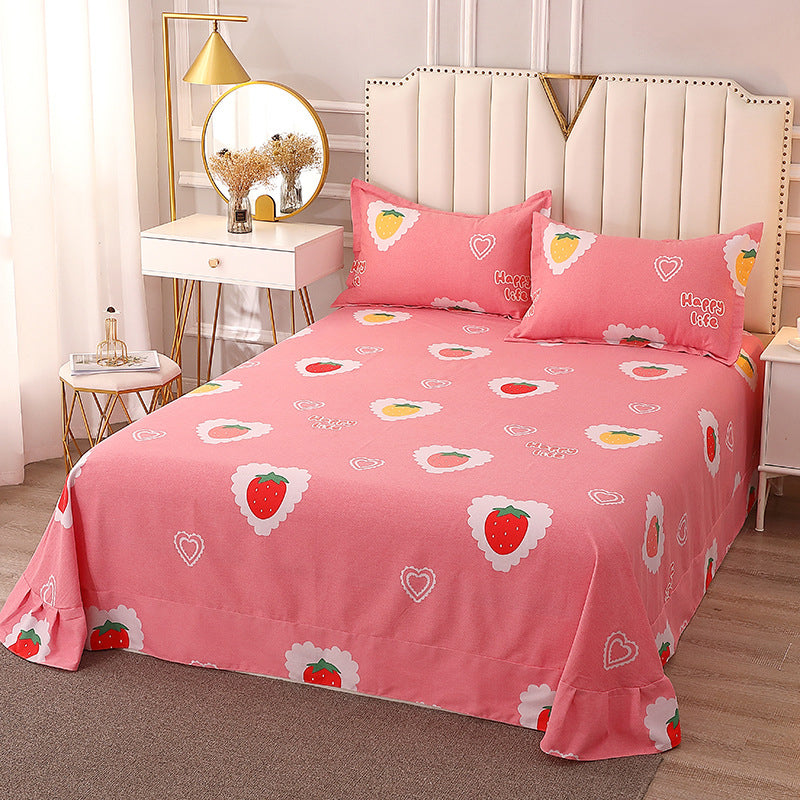 1 Piece Bed Sheet Printing Non-Pilling Soft Fade Resistant Sheet