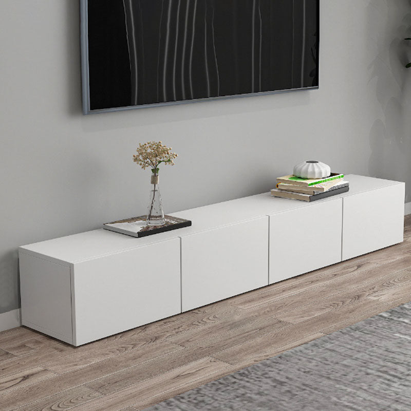 Scandinavian Enclosed Storage TV Media Console Wood Stand Console for Living Room