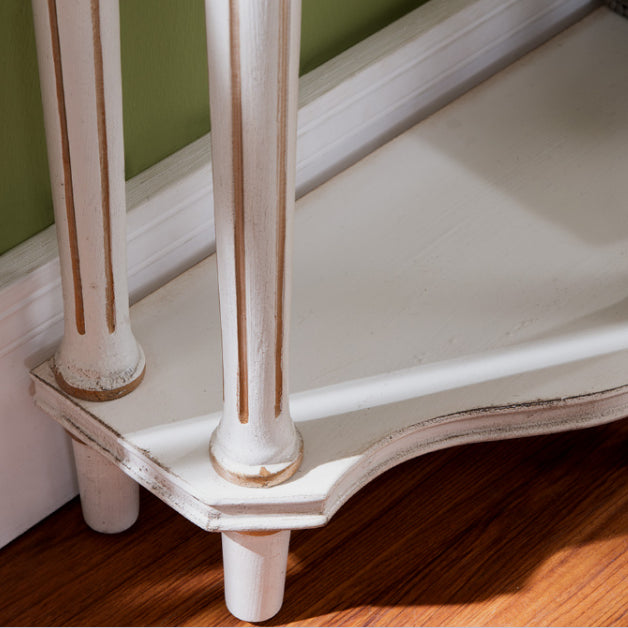 Victoria Wood Accent Table Free Form Sofa Console Table for Hall