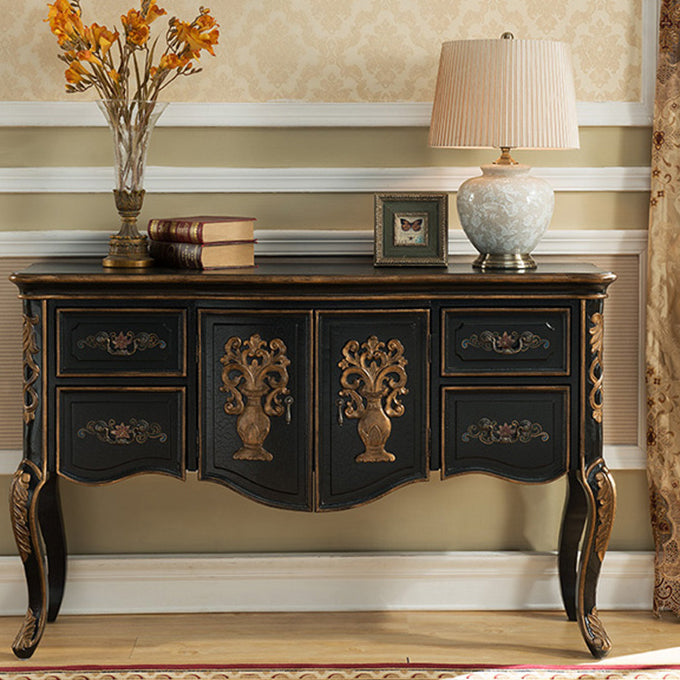 Victoria Wooden Accent Table Free Form Console Sofa Table for Hall