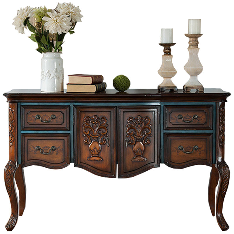 Victoria Wooden Accent Table Free Form Console Sofa Table for Hall